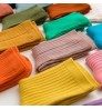 Wholesale cheap price high quality custom logo comfortable breathable cotton colorful kids socks pure color baby girl socks