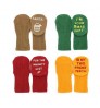 Non Slip Silicon Baby and Newborn Present Cute Gift Set Funny Christmas Baby Socks