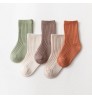 boutique boys girls children kids socks 5 colors per pack candy colorful colors plain cotton crew kids slouch socks