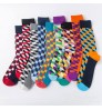 Custom socks logo fashion men dress happy unisex organic cotton novelty unisex funny socks