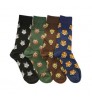 Youki Men's Funny Happy Socks Fine Paragraph 3D Tube Geometric fun socks Large size Combed Cotton socks