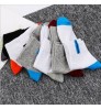 OEM Fashion White Black Cotton Quarter Sports Socks Jacquard Custom Logo Crew Sport Men Socks