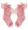 Wholesale new Children Kid Sock Boots Cute Toddler Multi Colors black White Baby Socks With double Bow Tie cozy socks for girls