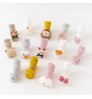 Fancy Non-Slip Toddler Knee High Combed Cotton Crochet Newborn Baby Booties Socks with 3D Cartoon Doll