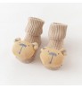 Fancy Non-Slip Toddler Knee High Combed Cotton Crochet Newborn Baby Booties Socks with 3D Cartoon Doll
