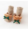 Fancy Non-Slip Toddler Knee High Combed Cotton Crochet Newborn Baby Booties Socks with 3D Cartoon Doll