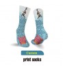 Custom winter warm non-slip Christmas fluffy fuzzy thick kids baby children slipper socks