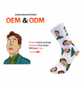 Custom winter warm non-slip Christmas fluffy fuzzy thick kids baby children slipper socks