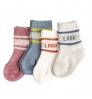 Custom logo anti slip walking organic cotton infant toddler baby socks newborn children kids socks grip baby socks for girl boy