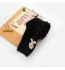 Spring Autumn Double Needles Lace Both Sides Baby Toddler Bottomed Pantyhose Vertical Bar Ear Edge Nine Point Trousers Zhuji W