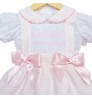 Baby Girl Blue Smocked Frilly Skirt Infant Baby Dress Kids One Piece Boutique dress