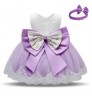 Manufacture Directly Good Price Multi Colors Little Baby Girls' Princess Dress With Hairband For Birthday Party Wedding