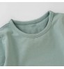 Wholesale Long Sleeve Frill Hem Organic Cotton 1 Year Baby Girl Dresses