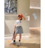 2022 children's split skirt 4 seasons can wear children's jeans skirt baby clothes