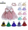 New Baby Full Moon Dress Baby Girls Dresses Net Yarn Print Baby Dress Skirt