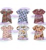 Cd5-1 Latest one piece custom girls spring summer dress printing dress Baby Girls Short Sleeve Baby T Shirts Dress