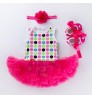 Latest Baby clothing 1 year new baby clothes cotton 3-piece sleeveless pink floral birthday baby girls dress