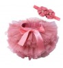 new style 0-3 years baby TUTU skirt fashion baby girls solid color Half-length mesh skirt with headwear