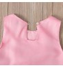 1166 Summer Newborn Toddler Baby Girls Clothing Tutu Dress Cotton Girls Sleeveless Princess Birthday Party Dress+Headbands 2PCS