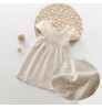 Wholesale Custom Super Soft 100% Organic Color Cotton No Dyeing Newborn Baby Girl Dresses