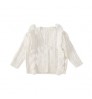 Children Kids Sweater Supplier Autumn Baby Girls Custom Twist V Neck Long Sleeve Button Up Cardigan Cable Knitted Baby Sweater