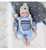 Boys Jacquard Knit Sweater Long Sleeve Round Collar Striped Sweater Baby Cotton Pullover Sweater