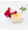 Wholesale Custom V Neck 100% Organic Cotton Winter Red Soft Cable Knitted Baby Boys' Sweaters