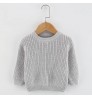 2022Hot Sale 100% Cotton Custom Chunky Knit Oversized Brown Knitted Newborn Baby Jumper Sweater Kids Pullover Baby Sweaters