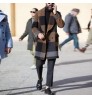 Gulidd Classic Men's Wool Overcoat Warm Winter Long Men's Wool Coat