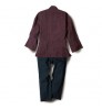 Custom coton fashion shirt set men's has a special weave to express a net pattern