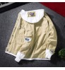 Custom Jacket Men's Self-cultivation Street Windbreaker Lapel Hoodie Autumn Wash Coat Hole Beggar Outfit Hip-hop Bomber Jacket