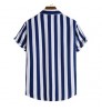 Men's Shirt Shirts Shirts New Cotton Casual Men's Striped Shirt Breathable Loose Lapel Short Sleeve Men's Business Shirts