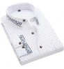 Wholesale fashion casual men's long sleeve shirts Retailer Special Men's Clothing Classic print youth slim shirt