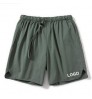 custom high quality 100% summer sports mesh logo drawstring short solid color casual workout wear shorts