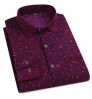 New Fashion Blue Casual Shirt England Style Stand-up Collar Polo T Shirts Plaid Long Sleeve Men's Shirts