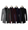 Autumn and Winter Woolen Custom Jacket Mens Casual Jackets Men's Plus Size Windbreaker Long Coat