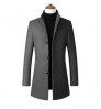 Autumn and Winter Woolen Custom Jacket Mens Casual Jackets Men's Plus Size Windbreaker Long Coat