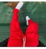 PT048 Fleece warm men pants for autumn winter streetwear Men's sweatpants Trousers Work Jogging Outdoor Cargo Sweatpants