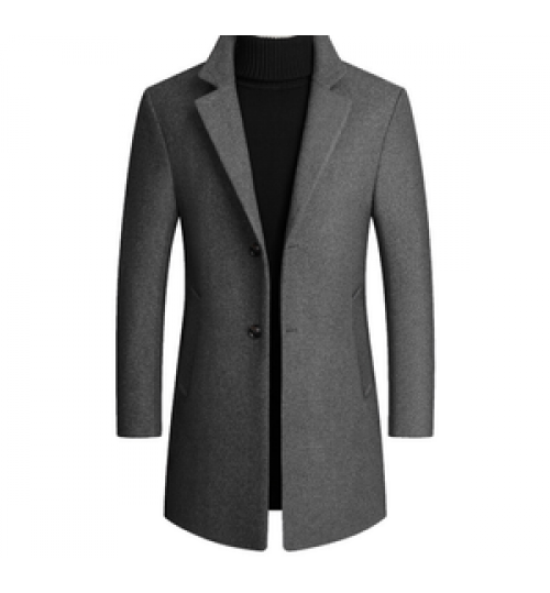 Casual wool coat men's coat windbreaker men's autumn and winter Slim warm fashion high quality new products
