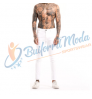 Stylish Denim Jeans Men Street Wear White Fitting Washed Slim Fit Stretch Pent Men Straight Jeans Designer Men's Jeans Pants