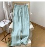 Wholesale Breathable Fabric In Summer High Quality Slim Fit Straight Oversize Men's Trousers 100%Linen Twill Chino Casual Pants