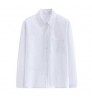 Factor Custom Logo Printed OEM Button Up Cotton White Plus Size Men Shirts For Men Custom Buttons Zip Pocket Casual Plain Shirts