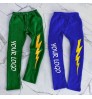 Custom Logo Men's Stacked Sweat Trousers High Street Hip Hop 3D Puff Print Jogger Track Pants