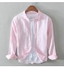 Wholesale bulk eco friendly natural men's plus size hemp linen button down shirts eco 100% long sleeve men casual for men