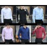 White shirt men's long-sleeved Slim-free solid color professional business dress white men's suit shirt jacket sweater T-shirt