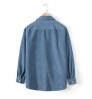 Corduroy solid color loose casual men's long sleeve shirt top for men blouse
