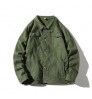 Wholesale Fashion Spring Jacket Denim Big Pocket Solid Color Casual Workwear Jacket For Men