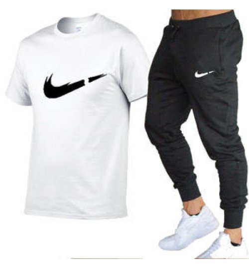 2022 Summer Pure Cotton T-shirt Trouser Suit Men's Sportswear Boys Pants & Trousers