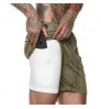 Dropshipping Men's 2 in 1 Running Shorts Breathable Lightweight Gym Training Quick Dry Athletic Shorts with Towel Loop
