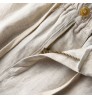 Shinesia men's linen pants men cotton breathable summer straight tube solid color elastic waist leisure custom Linen Pants
